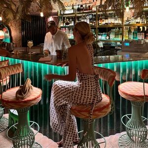 Low back Polka Dot Halter Dress